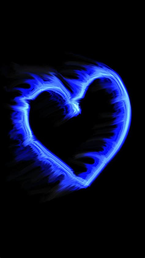 Blue Fire Heart