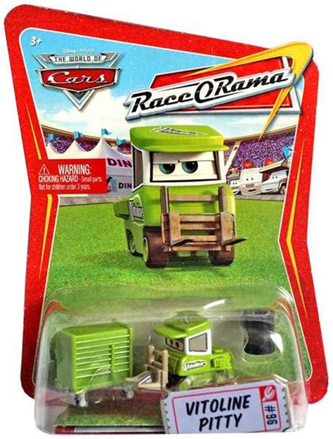 Disney Pixar Cars The World of Cars Race-O-Rama Vitoline Pitty 155 Diecast Car 96 Mattel Toys ...