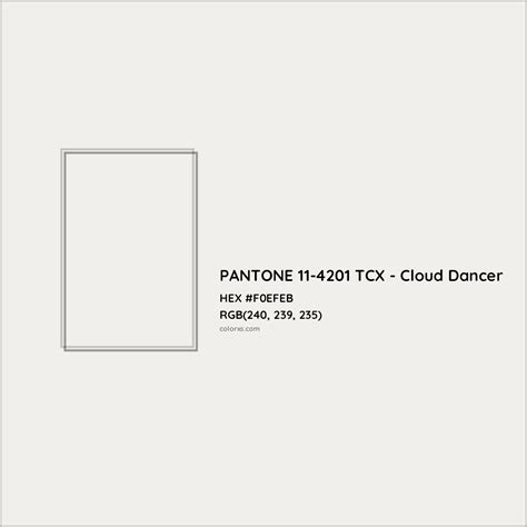 PANTONE 11 4201 TCX Cloud Dancer Complementary Or Opposite Color Name