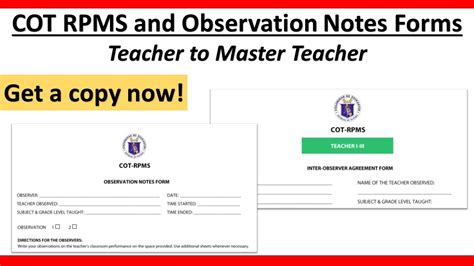 Cot Rpms Observation Notes Form