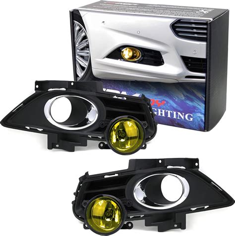 Amazon Ijdmtoy Complete Set Yellow Lens Fog Lights Foglamp Kit