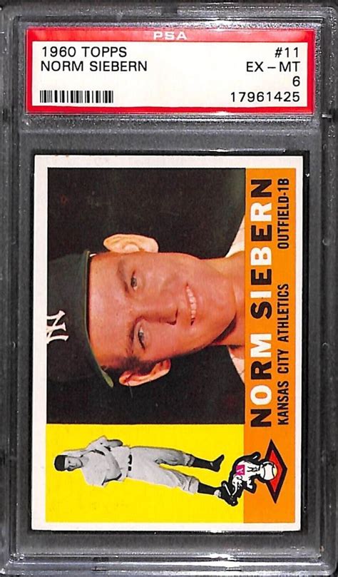 Topps Norm Siebern Psa Ebay