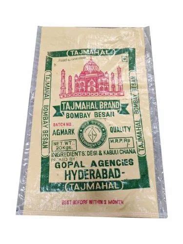 Taj Mahal Indian 20 Kg Bombay Chana Besan Gram Flour Packaging Type