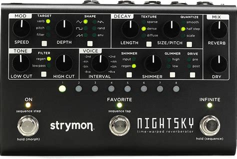 Amazon Strymon NightSky Time Warped Reverberator Pedal Midnight