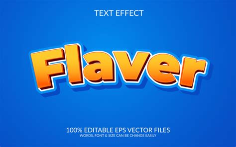 Flaver Effet De Texte Vectoriel Eps Enti Rement Modifiable