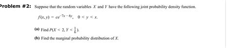 Solved Problem Suppose That The Random Variables X And Y Chegg