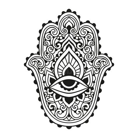 Hamsa Hand Of Fatima Vector Illustration Stock Vector Illustration