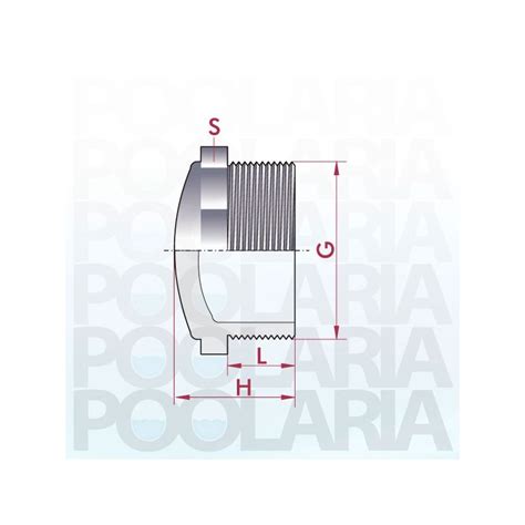 Tapón PVC rosca macho Poolaria