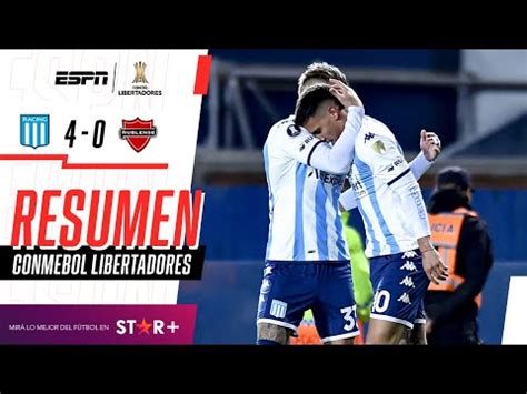 Racing vs Ñublense 4 0 goles crónica resumen video y mejores