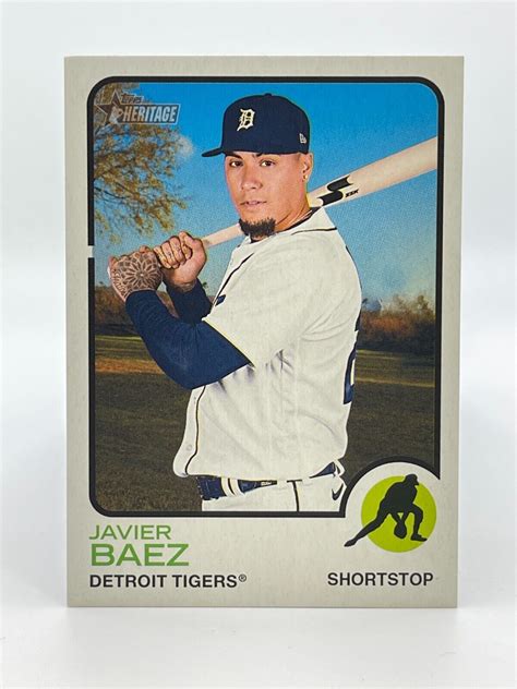 2022 Topps Heritage High JAVIER BAEZ Detroit Tigers 692 ERROR Border