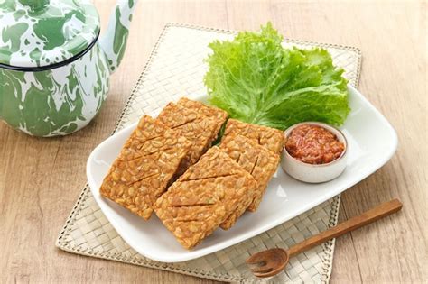 Tempeh Tempe Goreng O Tempeh Frito Comida Tradicional De Indonesia