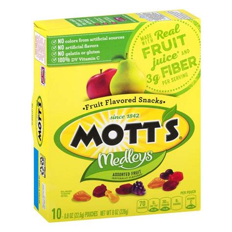 Motts Medleys Assorted Fruit Flavored Snacks 10 0 8 Oz Pouches Hy