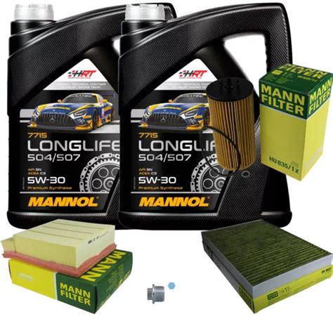 MANN FILTER INSPECCIÓN SET mannol 10L Longlife 5W 30 para Audi De A4 de