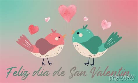 Tarjeta o pancarta para desear un feliz día de san valentín en posters