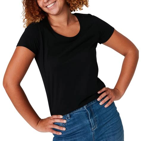 Brilliant Basics Womens Scoop Tee Black Big W