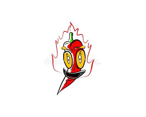 Hot And Spicy Chili Logo Mascot Designs Vector Stock Vector Illustration Of Spice Green