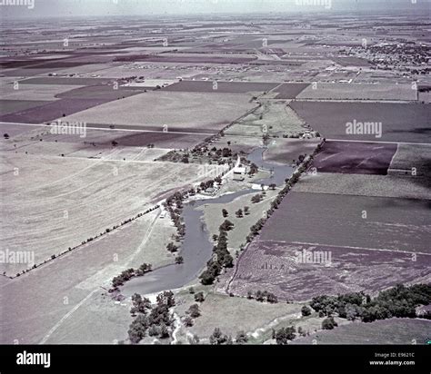 Aerial View J B Oconnor Ranch Dallas Texas Stock Photo Alamy