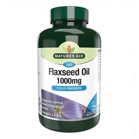 Flaxseed Oil Supplement In Capsules From Natures Aid