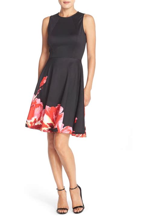 Maggy London Floral Fit And Flare Dress Regular And Petite Nordstrom