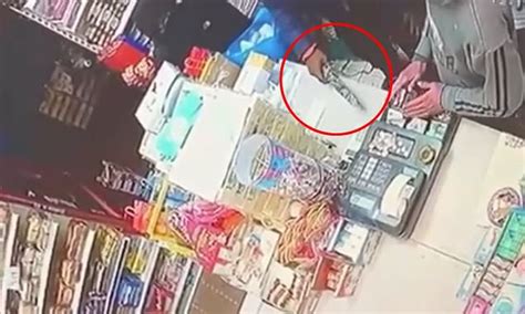 Terrifying Moment Machete Wielding Thugs Threaten Shop Worker