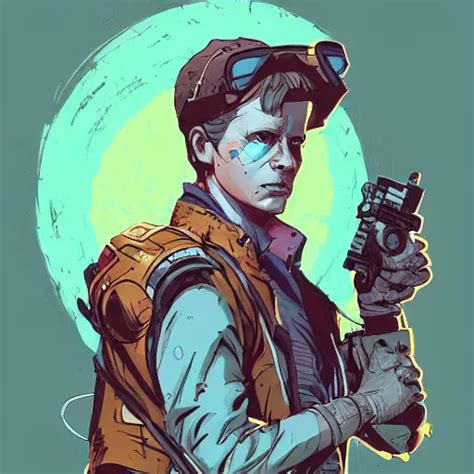 A Study Of Cell Shaded Portrait Of Marty Mcfly As Stable Diffusion