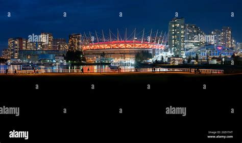 Night view of BC Place Stadium in Vancouver, Canada Stock Photo - Alamy