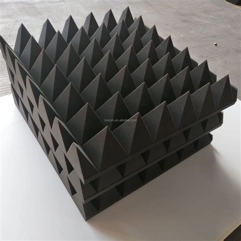 Pyramid Shape Fireproof High Density Acoustic Foam Panels For Sound