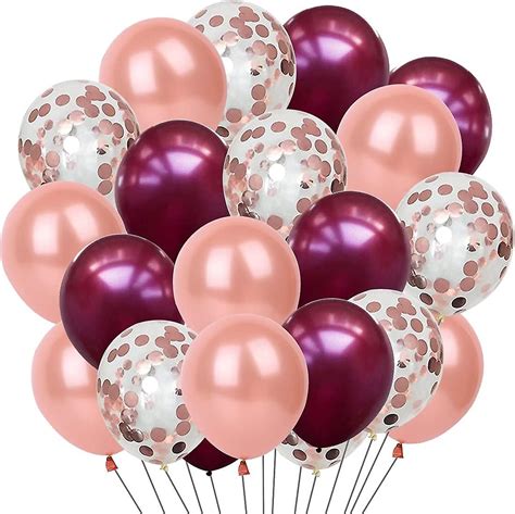 Happy Birthday Rose Gold Party Confetti Balloons Decorations Supplies