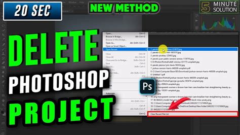 How To Delete Photoshop Projects 2024 Youtube