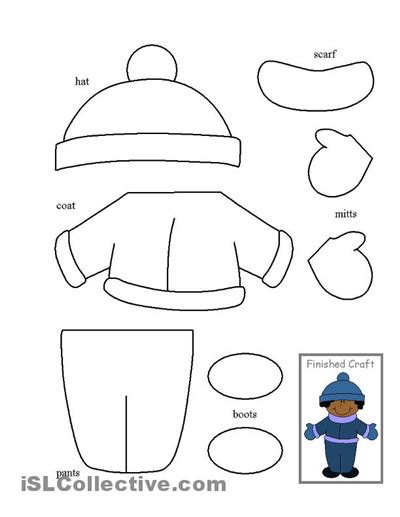 Winter Cut And Paste Worksheets