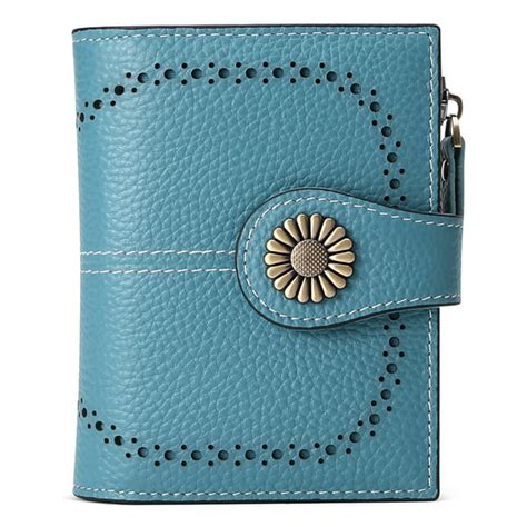 Sendefn Small Women Wallet Genuine Leather Bifold Purse Rfid Blocking