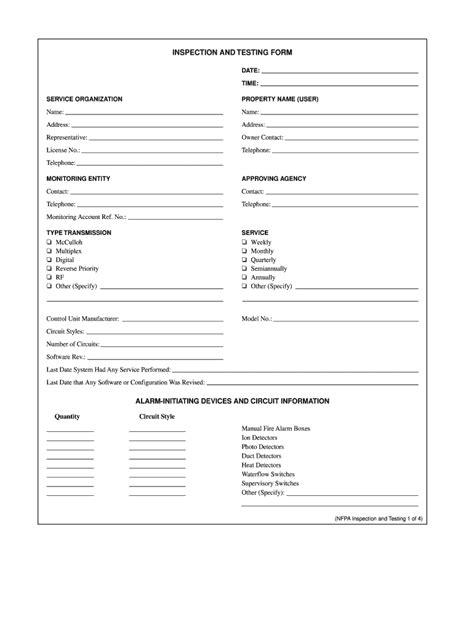 Nfpa 72 Fire Alarm Inspection Report Fill Out Sign Online DocHub