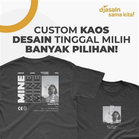 Jual Djasain Kaos Custom Streetwear Aesthetic Desain Bisa Request