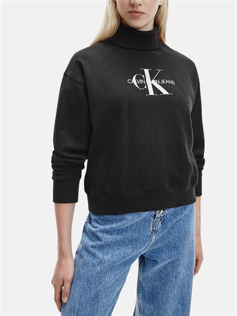 Calvin Klein Jeans Mid Scale Monogram Roll Neck Felpe Donna Nencini