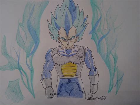 Vegeta Color Drawing