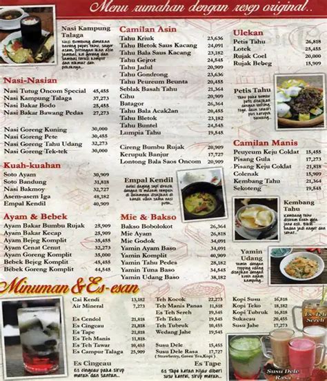 Warung Talaga Menu, Menu for Warung Talaga, Fatmawati, Jakarta - Zomato ...