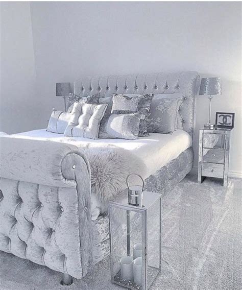 Silver Glam Bedroom Decor