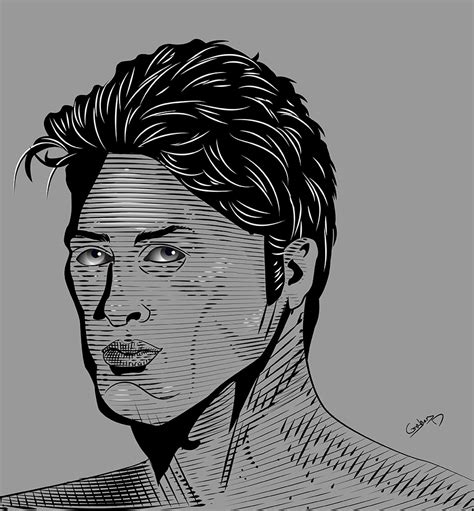 man portrait vector art   behance