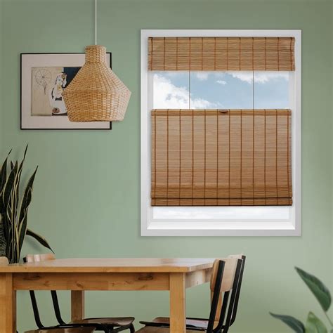 Amazon.com: CHICOLOGY Top Down Bottom Up Cordless Bamboo Blinds, Roman