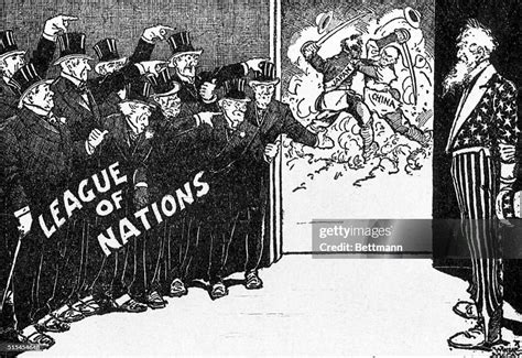 A 1931 Political Cartoon Refers To The League Of Nations And Conflict