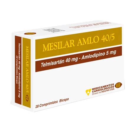 Mesilar Amlo 40 5 Telmisartan 40 Mg Amlodipino 5 Mg Cont 28