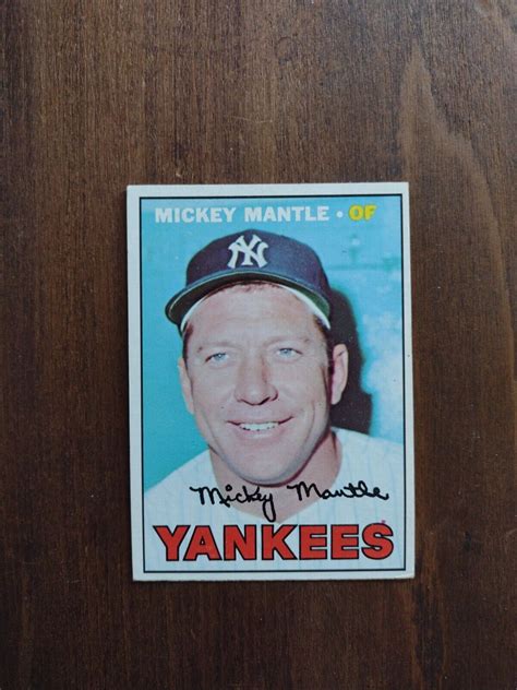 1967 Topps 150 Mickey Mantle New York Yankees Hof No Creases Ebay