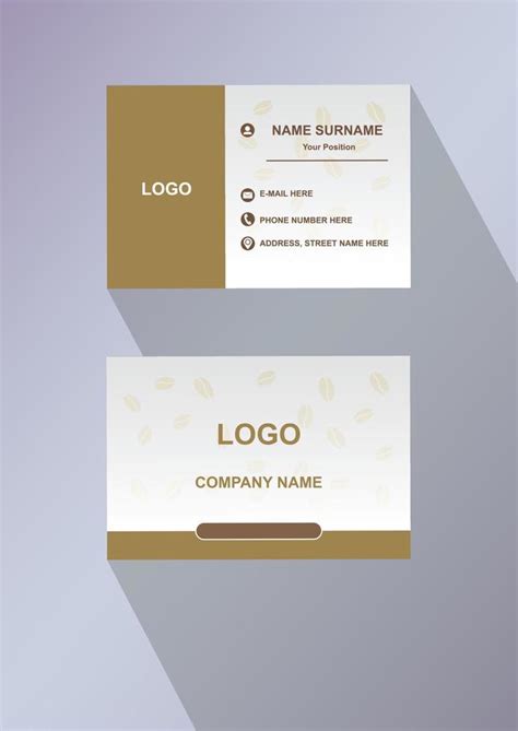 Modern cafe business card template - Vector business card template ...