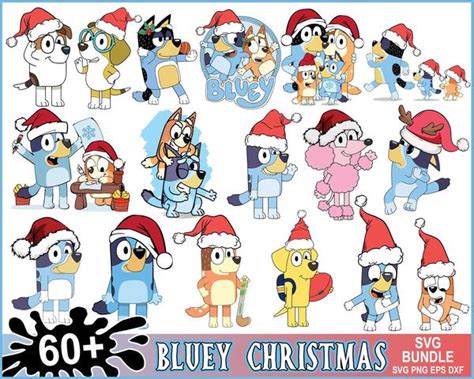 Version 20 60 Bluey Christmas Svg Bundle Bluey 2022 Vector Bluey