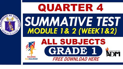 First Summative Test Grade 1 Q4 W Answer Key The Teachers Craft Ph