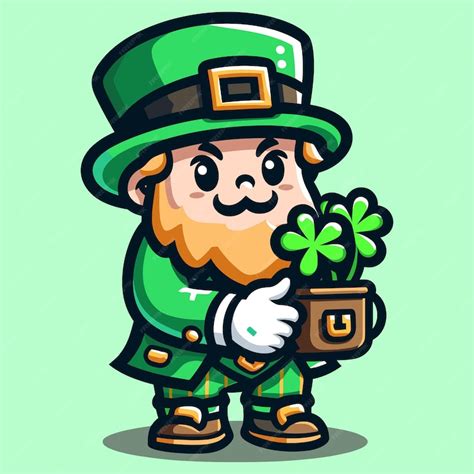 Premium Vector Free Vector Cute Character Celebrate St Patricks Day