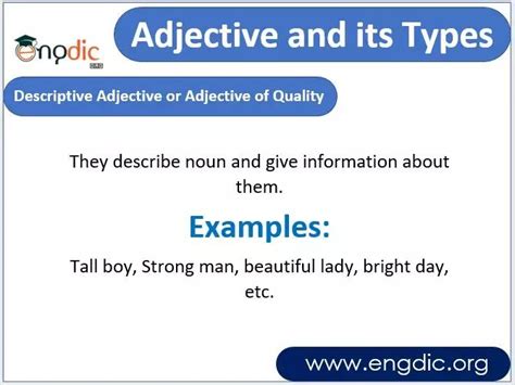 Adjectives And Its Types In English Grammar Engdic Adjectives