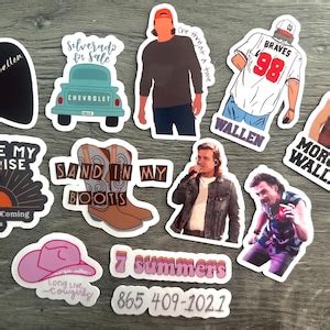 Morgan Wallen Vinyl Sticker Pack Laptop Stickers Birthday - Etsy