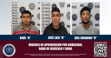 Tres Sujetos Son Detenidos Con Orden De Aprehensión Por Homicidio Robo