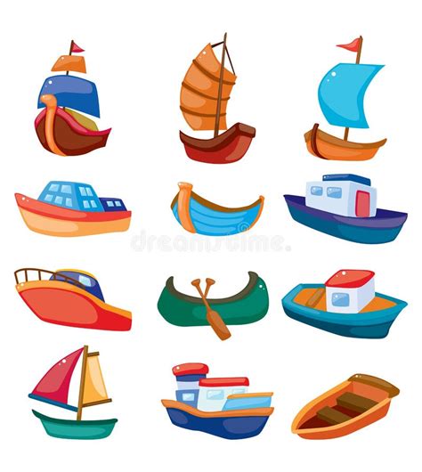 Cartoon boat icon stock vector. Image of isolated, object - 22139674